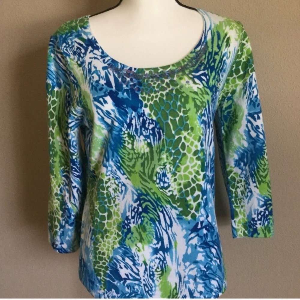 🐠🌸Sequined Tropical Sweater 🦜🌴